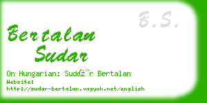 bertalan sudar business card